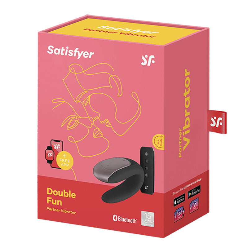 Satisfyer Double Fun Partner – Vibrateur Connecté Duo pour Couple