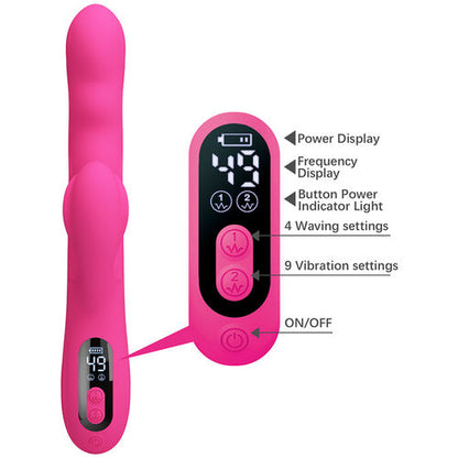 Pretty Love Winters – Vibrateur Lapin Multifonction avec Affichage LED, Rose