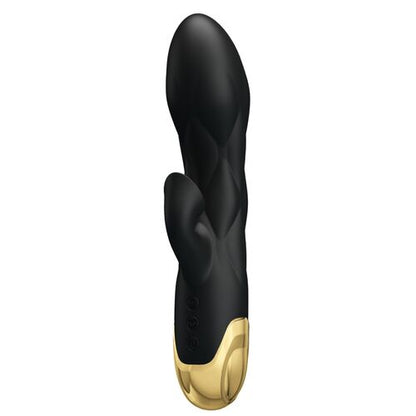 Pretty Love vibrateur de luxe - vue de face, noir plaqué or