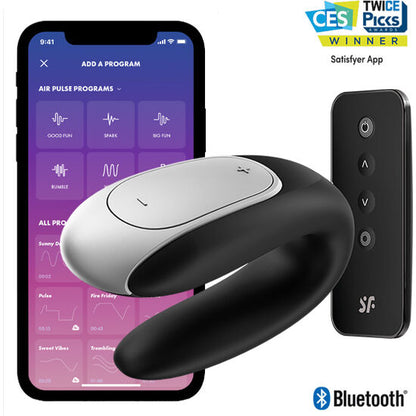 Satisfyer Double Fun Partner – Vibrateur Connecté Duo pour Couple