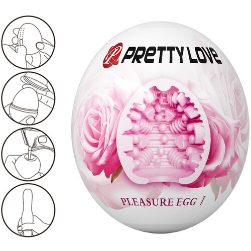Pretty Love masturbateur œuf rose - texture interne detail