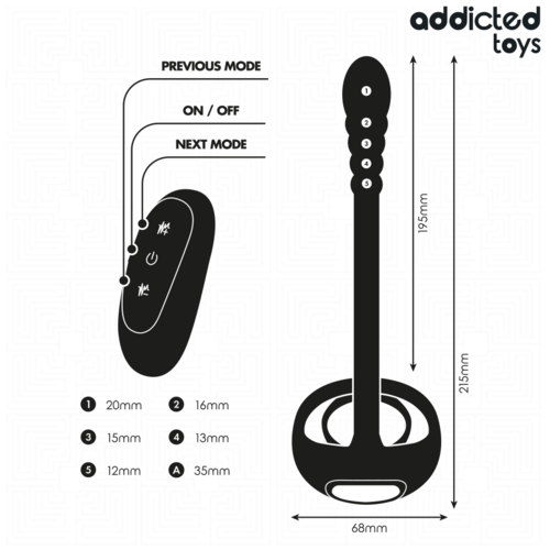 Addicted Toys anneau vibrant point P profil