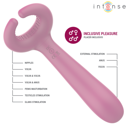 Masseur inclusif Rowan Intense - zones de stimulation